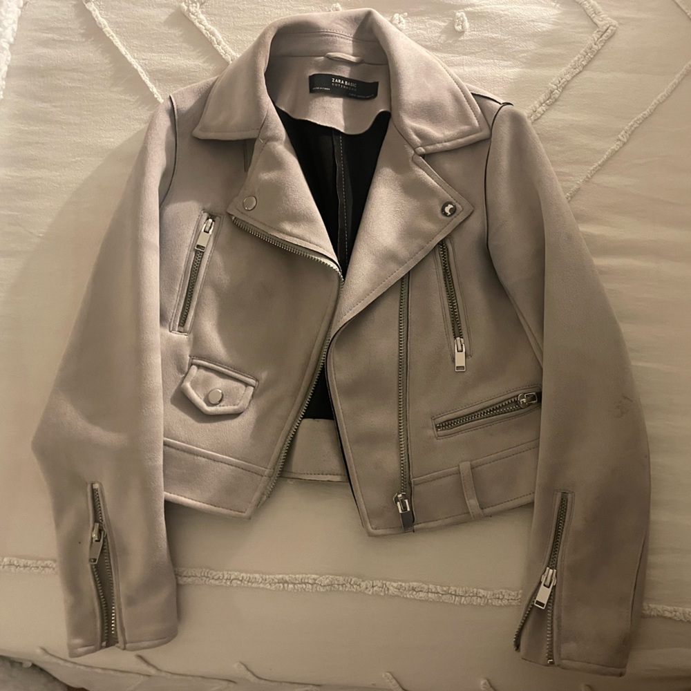 Zara Suede Moto Jacket